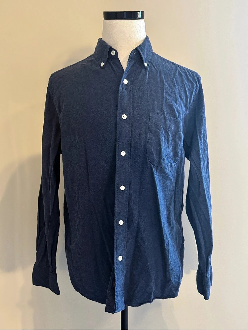 Faherty Men’s Stretch Oxford Shirt in Navy